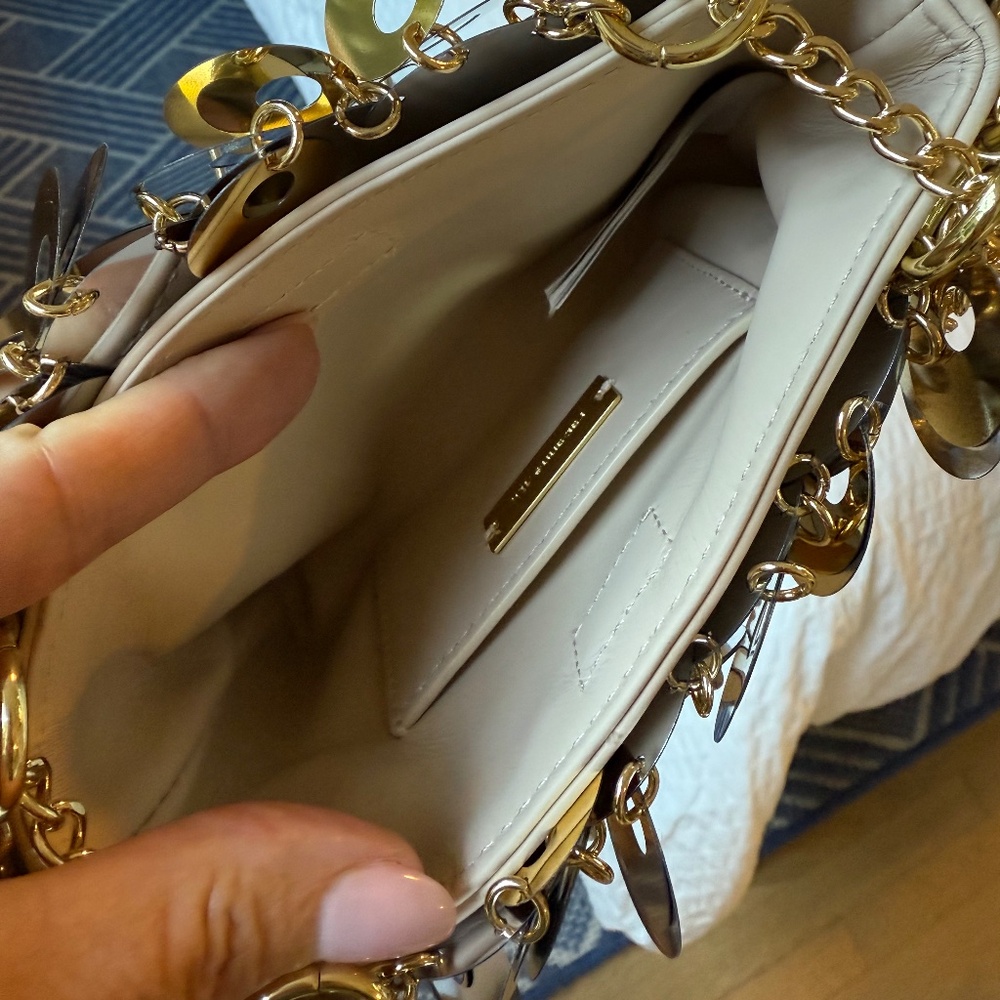 PACO RABANNE X H&M SILVER GOLD SEQUIN DISC EMBELLISHED CHAIN SHOULDER BAG - Picture 7 of 9